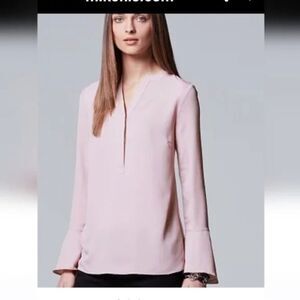 Simply Vera Wang Lilac Pink Chiffon Pop Over Top Size Large